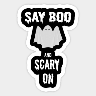 Halloween Say Boo Ghost Sticker